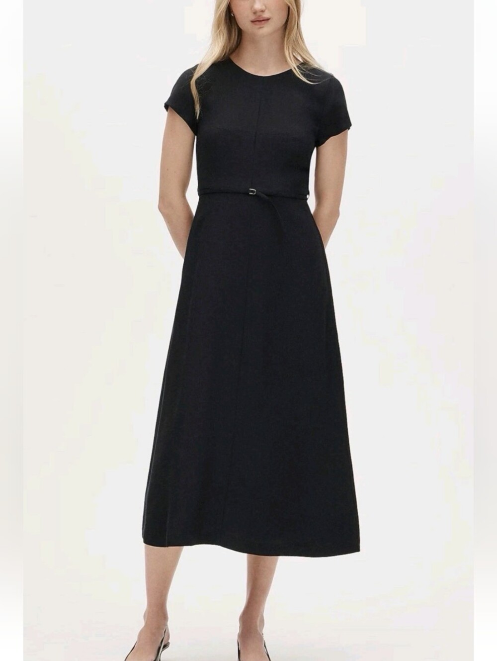 J Crew Mathilde dress in luster canvas CT198 Size 2 Black